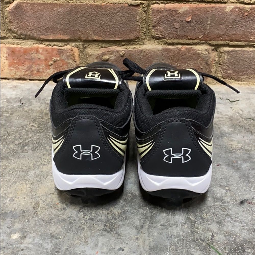 Under Armour Black Glyde IV ST CC Softball Cleat Shoe Size 7.5 NEW - Picture 4 of 11